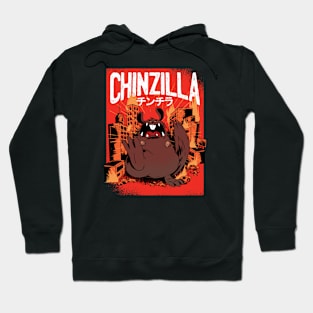 Chinzilla Funny Japanese Kaiju Monster Manga Style Hoodie